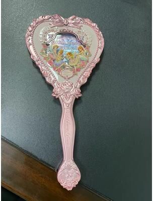 Uplift Picks Flower Knows Sweetie Bear Hand Mirror Creamy Pink Vanity Mirror 09