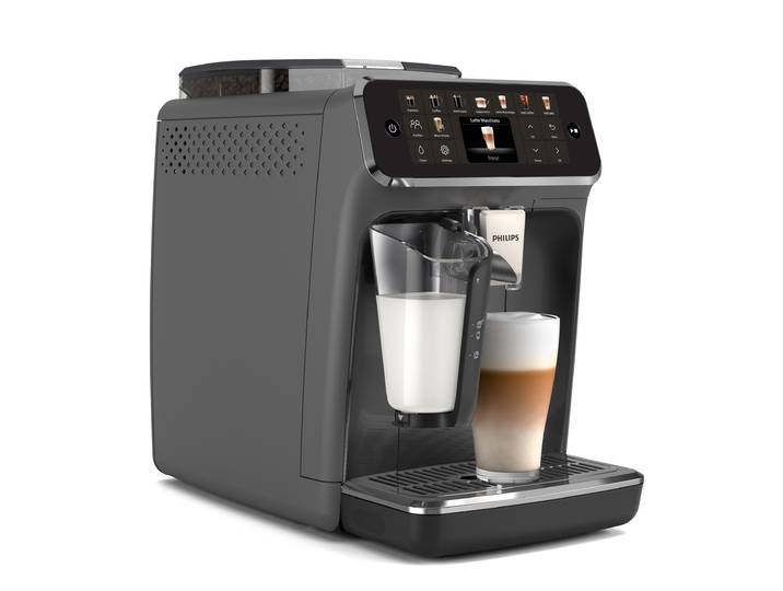 PHILIPS Kaffeevollautomat EP5547/90 5500 Series, 20 Kaffeespezialitäten (heiß oder eisgekühlt) , schwarz (matt, schwarz), B:24,6cm H:37,1cm T:43,3cm, Kaffeevollautomaten, LatteGo-Milchsystem, SilentBrew Technologie, Kaffeevollautomat