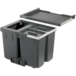 Müllex Abfall-Einsatzsystem X-LINE X55 M17, Abfalleimer, Grau
