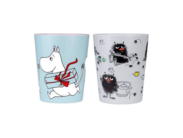 Rätt Start Tasses à emporter Mumin Picknick 20 cl, Lot de 2 Bleu-gris