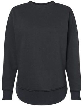 LAT 3525 Women's Weekend Fleece T-Shirt in Black size 2XL   Cotton/Polyester Blend LA3525, 3525J1