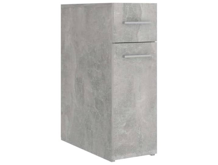 HKLGBVCR Apothekerschrank, 20 x 45,5 x 60 cm, Betongrau, Holz Großer Stauraum, stabil und robust, feucht abwischbar, wichtige Dinge griffbereit