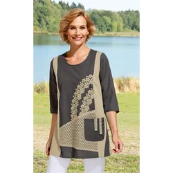 Baumwoll-Mix-Tunika in anthrazit in Größe 48 von DW-Shop, Anthrazit, 48