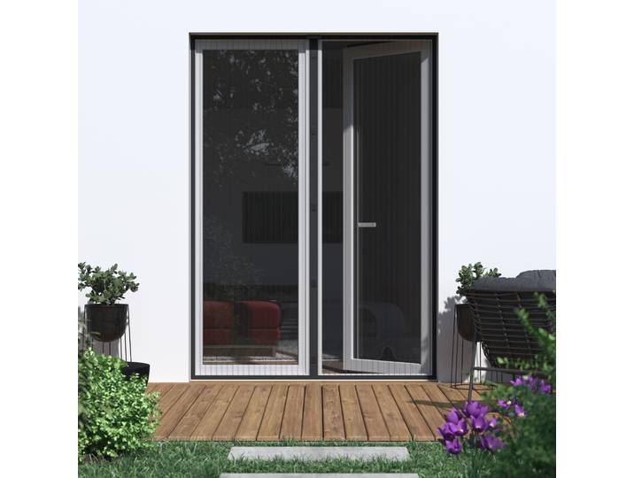 Fliegengitter-Magnetvorhang für Türen 110 x 220cm, schwarz -