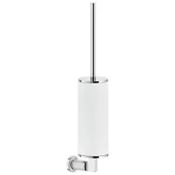 Gessi, Toilettenbürste, Inciso Toilettenbürstengarnitur zur Wandmontage, Behälter matt weiss, 58519