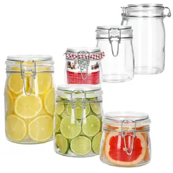 6tlg Set NORMA Vorratsglas 0,5L 0,75L 1L Bügelverschluss luftdicht Einmachgläser
