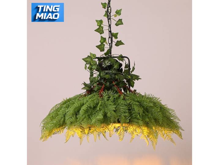 Lustre de plante verte de Simulation de noël pour la maison hôtel LED lustre d'éclairage décoratif pour plantes Version personnalisée