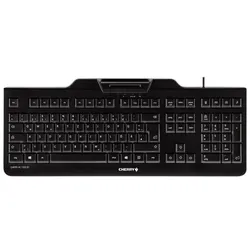 Cherry KC 1000 SC Tastatur mit Smart Card reader USB USA/Europäisch Schwarz