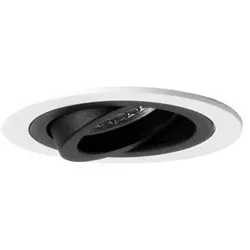 Brumberg 45006550 Einbaumodul rund, weiss struktur / schwarz struktur, Durchmesser: 92 mm, Decken