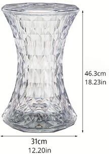 Combo Retail Shop Storage Stool, Luxurious Acrylic Transparent Stool, Multi purpose Bathroom Stool & Living Room Stool, Modern Decorative transparent