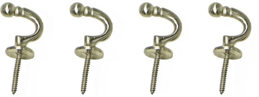 Raffhaken INDEKO "Tours, rund", silber (nickelfarben, matt), Ø:3cm, Metall, Raffhalter