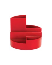 Jakob Maul GmbH MAUL Schreibtisch-Organizer rund Kunststoff durchsichtig rot (4117625)