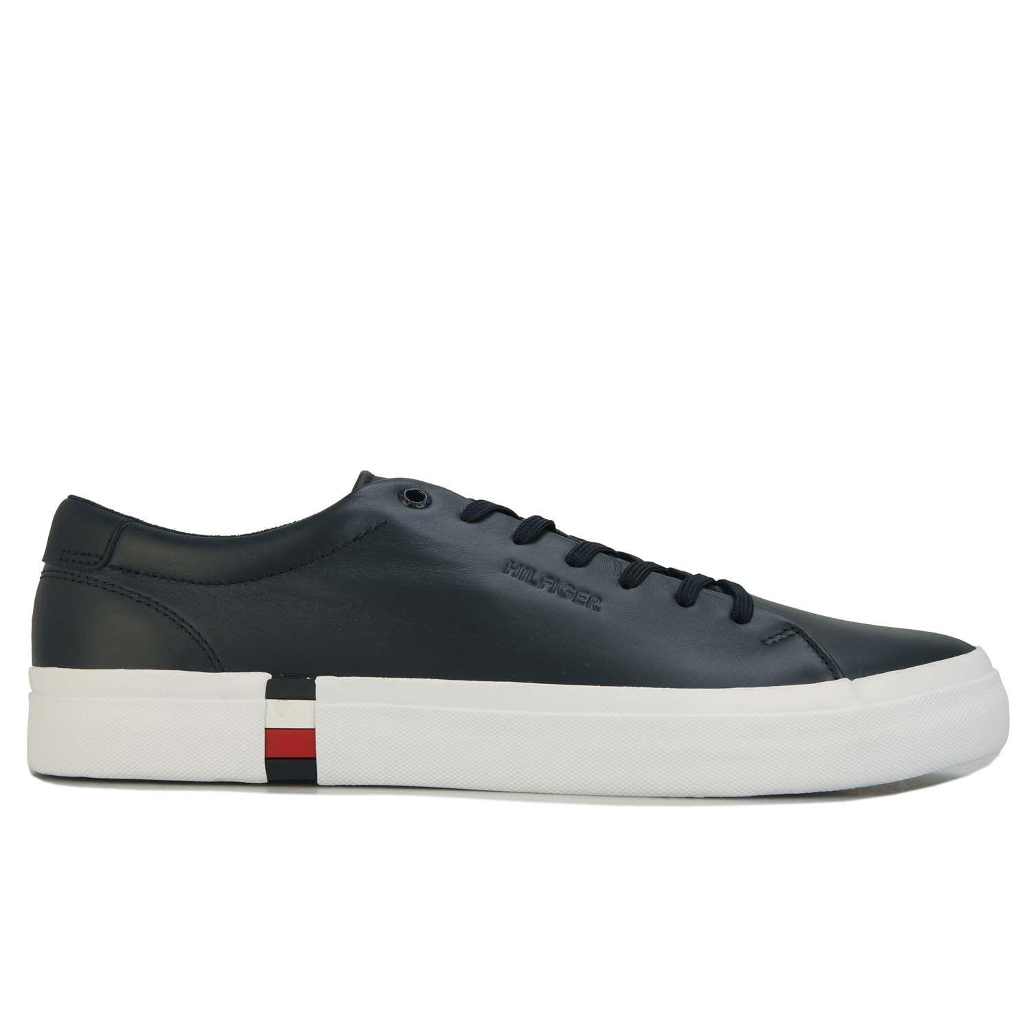 Baskets Modern Vulc cuir Tommy Hilfiger Pour Homme en Bleu Marine