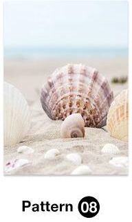 Inspire Select Tropical Ocean Beach Canvas Wall Art Print Aesthetic Summer Landscape Poster 8 5.12 7.09 In no Frame