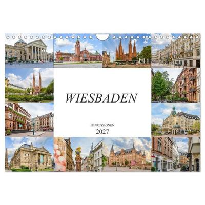Wiesbaden Impressionen (Wandkalender 2027 DIN A4 quer), CALVENDO Monatskalender