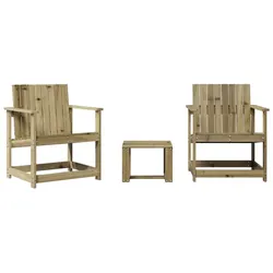 vidaXL 3-tlg. Garten-Lounge-Set Kiefernholz Imprägniert