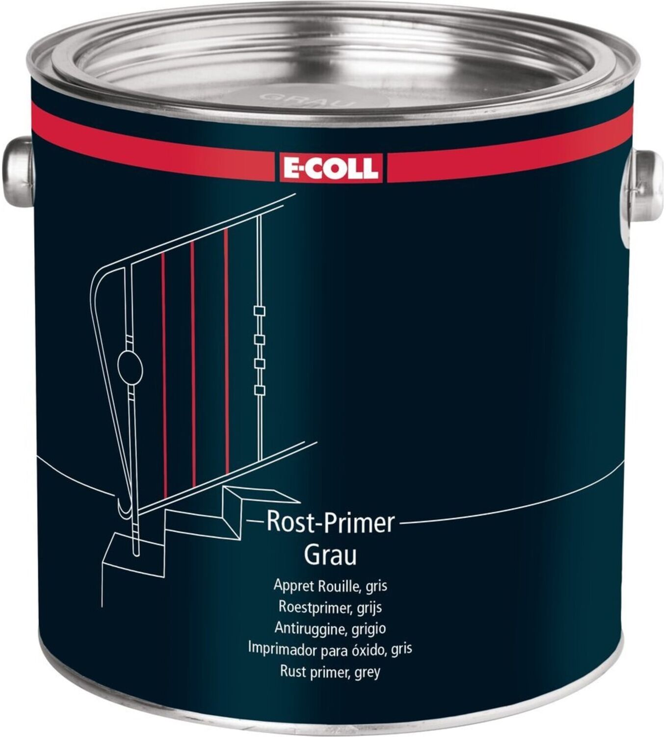 E-COLL Rostprimer 2,5L Eimer grau (4317784305334)