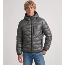 Blauer für Herren. 26WBLUC03064 Graue gesteppte Jacke Wave (M), Lässig, Polyamid