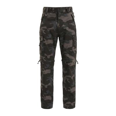 Cargohose BRANDIT "Brandit Brandit Kombi Basic Pants", Herren, Gr. XL, US-Größen, grau (schwarzcamo), 100% Baumwolle, unifarben, normal, Hosen Cargohose
