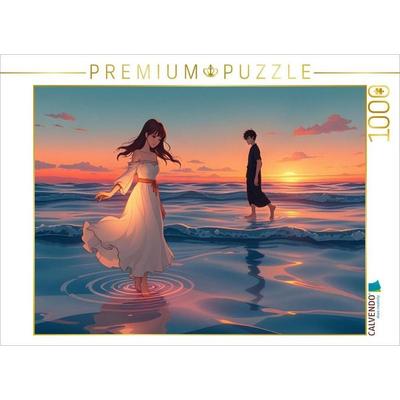 CALVENDO Puzzle Das Geheimnis am Strand | 1000 Teile Lege-Größe 64x48cm Foto-Puzzle für glückliche Stunden