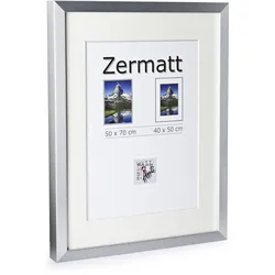 Bilderrahmen ZERMATT silber (BHT 52x72x4 cm) - silber - BHT 52x72x4 cm