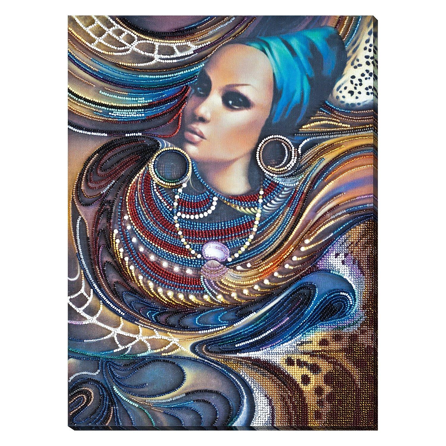 Perlen-Stickbild "Colors of Africa", 30 x 40 cm