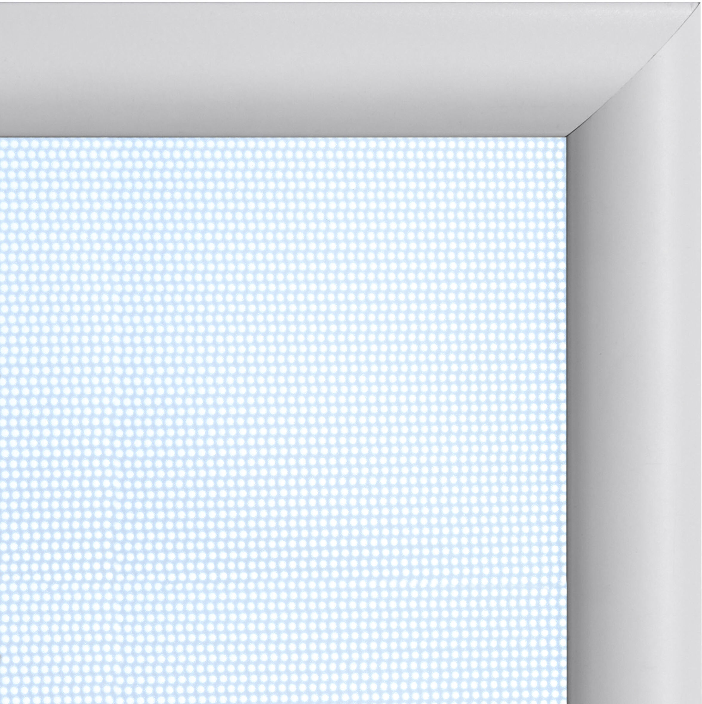 SPRINTIS 1 Cornice a scatto LED, A4 bianco, alluminio