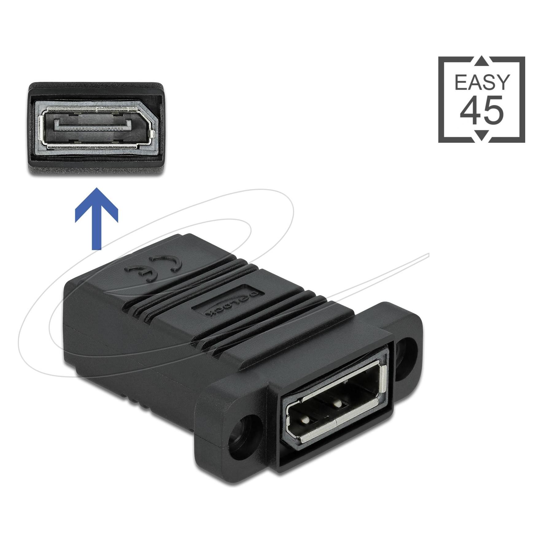 Delock Easy 45 DisplayPort Adapter gerade (DisplayPort, DisplayPort) (81309)