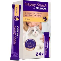 CEVA FELIWAY Happy Snack 24 x 15 g cremiger Lachs-Snack für Katzen zur Stresslinderung