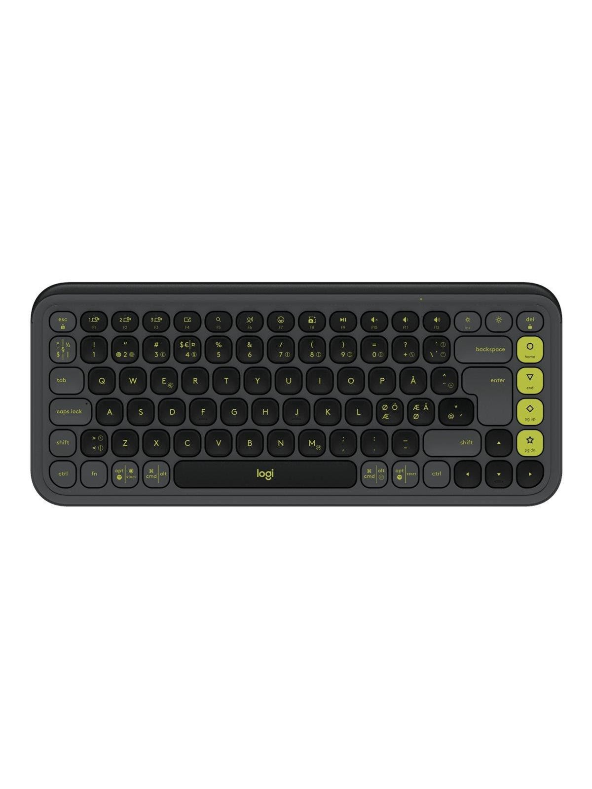 Logitech POP Icon Keys - Tastatur - Nordic ISO - Grau