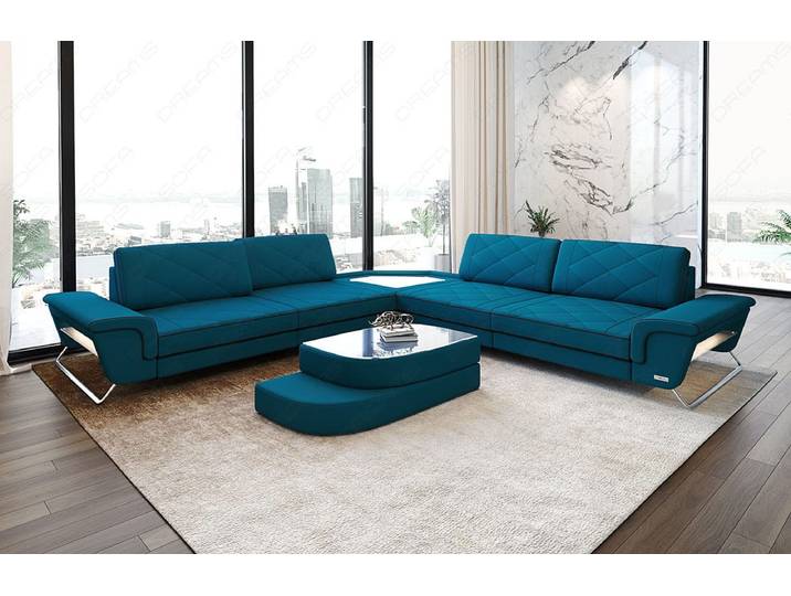 Stoff Ecksofa Sepino L-Form