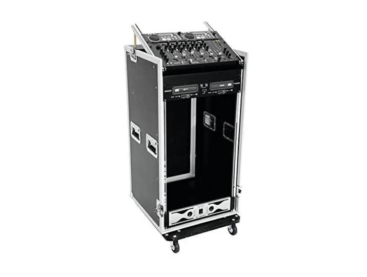 ROADINGER Spezial-Kombi-Case Profi, 20HE mit Rollen Flightcase mit Rollen