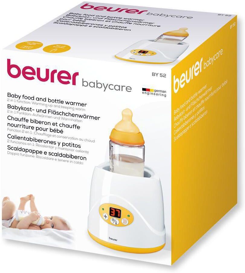 BEURER Babyflaschenwärmer "BY52", gelb (gelb, weiß), Babykostwärmer, Babyflaschenwärmer gelb, weiß Einheitsgröße