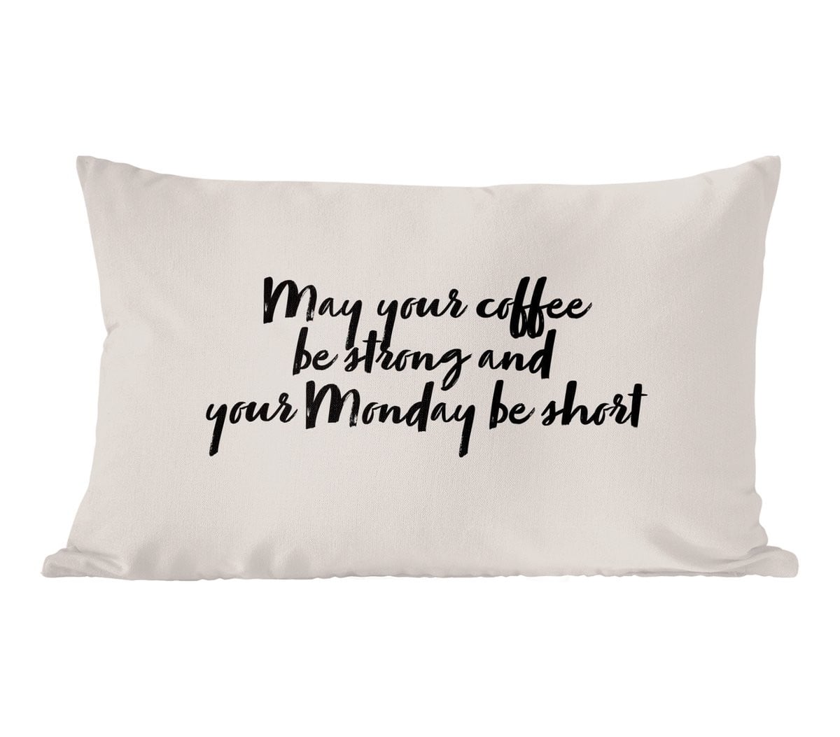 PillowMonkey Sierenkussen met Koffie Quote - 50 x 30 cm