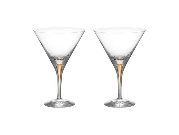Orrefors Intermezzo verres à martini 25 cl lot de 2 Or