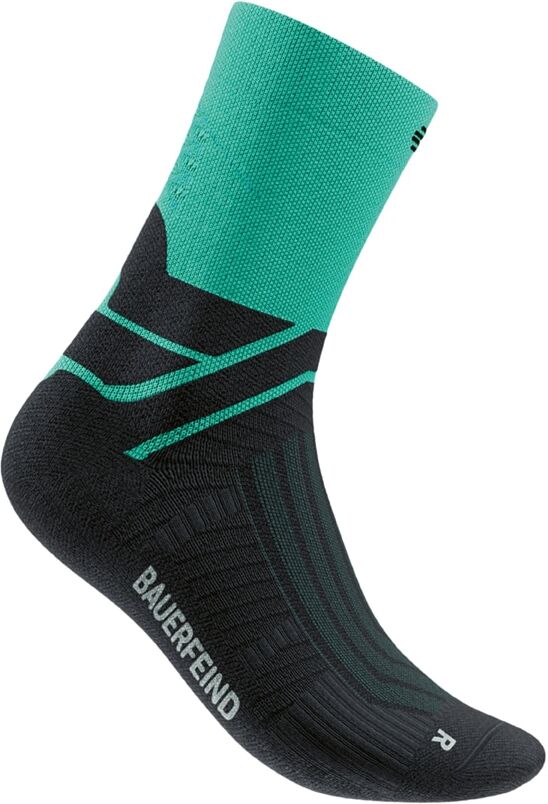 Sportsocken BAUERFEIND "RUN PERFORMANCE MID CUT SOCKS", Herren, Gr. 46-49, mint, Obermaterial: 90% Polyamid, 10% Elasthan, Socken Sportsocken, mit Ventilation Knit Technologie mint 46-49