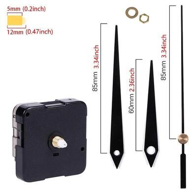 Uplift Picks Long Shaft Silent Quartz Clock Movement With Hands i