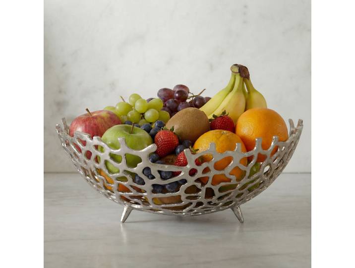 Bol à fruits Dhadan Ø 46cm Argenté/Argenté