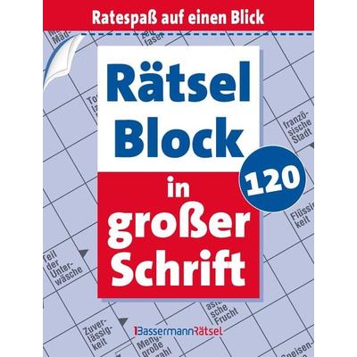 Rätselblock in großer Schrift 120, Taschenbuch von Eberhard Krüger, Bassermann, 978-3-8094-4839-6