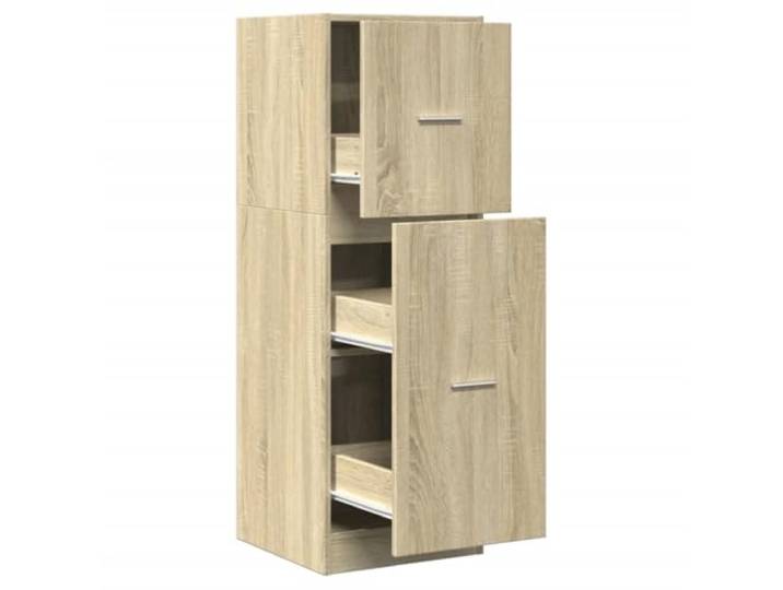 RJPLMFV Dub Sonoma Aufbewahrungsschrank, 40 x 41 x 118 cm, aus Verbundholz Klassisches Apotheker-Design, vielseitig einsetzbar, Sonoma-Oberfläche, einfache Pflege, geräumige Aufbewahrung