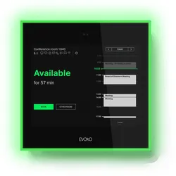 Evoko Naso 2.0 Raummanager digitales Türschild 8 Zoll (20,32 cm) inkl. 1 Jahr Booking Plus Lizenz
