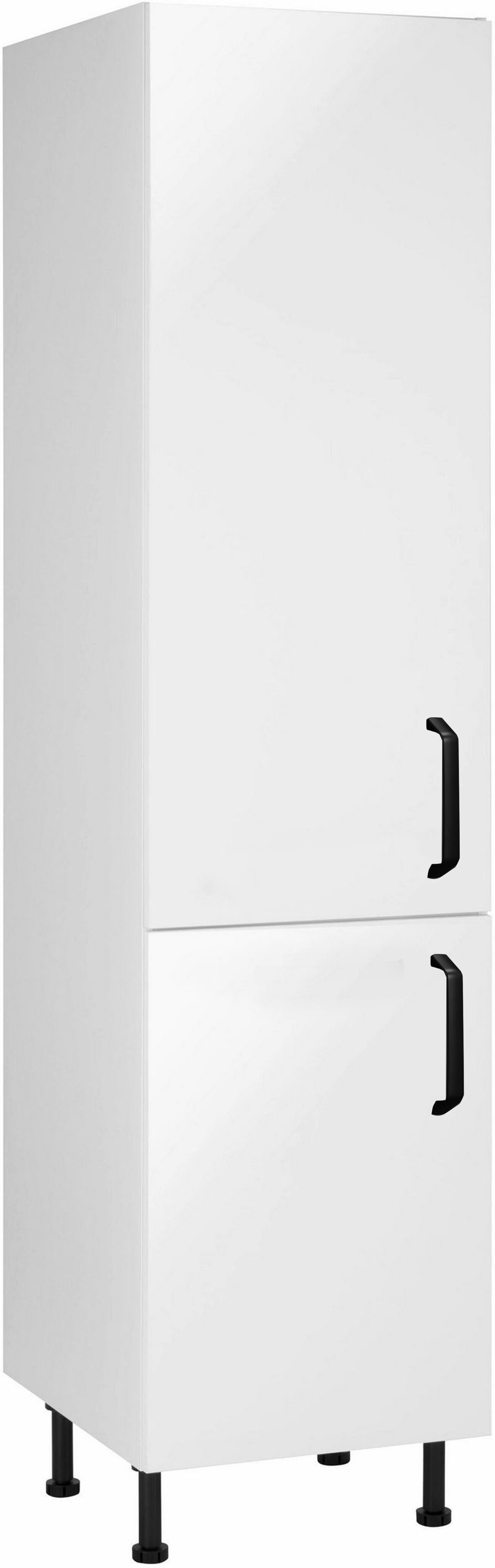 Seitenschrank WIHO KÜCHEN "Simi", weiß (front und korpus: weiß), B:50cm H:210cm T:58cm, Schränke, Seitenschrank, 50 cm breit, höhenverstellbare Füße