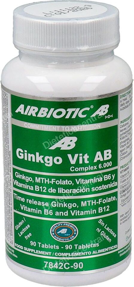 Airbiotic ginkgo-vit 6000 90comp.