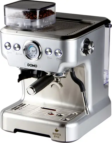 DOMO DO725K Espressomaschine mit Siebträger Silber