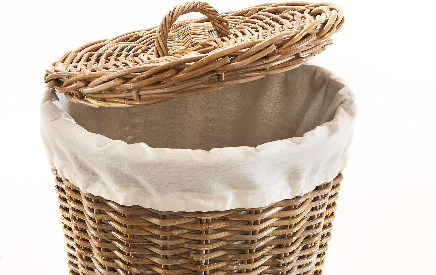 Wäschekorb LOCKER "Kubus", braun (braun, beige), B:40cm H:51cm T:40cm Ø:40cm, Wäschesammler, Wäschekorb, Grösse S braun, beige 40 l