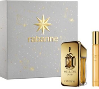 Rabanne Million Gold Elixir coffret para homens . Million Gold Elixir
