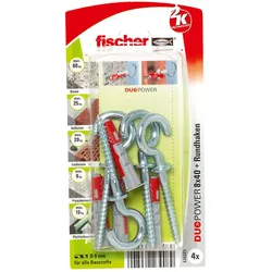 Fischer 4x DUOPOWER 8X40 RH mit Rundhaken - 535223