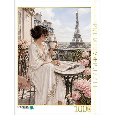 CALVENDO Puzzle Balkonträume mit Café au lait | 1000 Teile Lege-Größe 64 × 48 cm Foto-Puzzle für glückliche Stunden