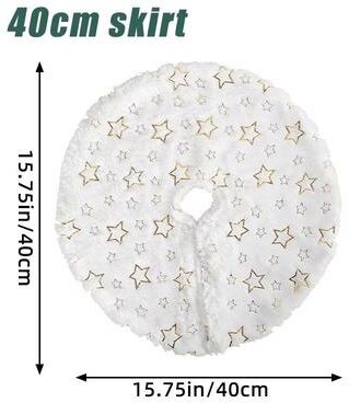 Inspire Curations Red Snowflake Mini Christmas Tree Skirt Tabletop Christmas Tree Mat stars 5pcs
