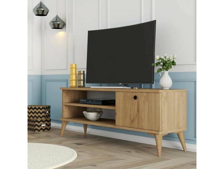 Dmora Fernsehtisch Biham 120x29,5x44,6 cm Braun, EIN Regal